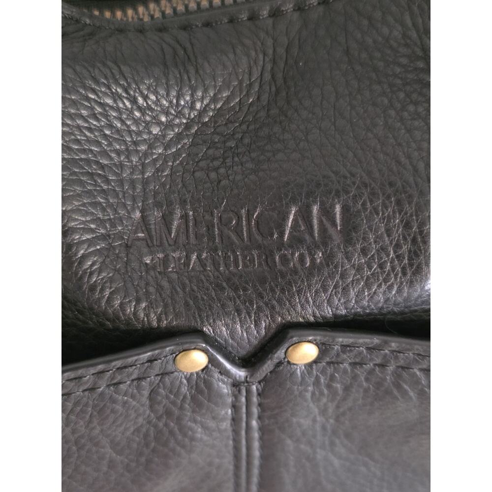 AMERICAN LEATHER CO Women Black Leather Hobo Shoulder Bag Slouchy Boho Casual - Picture 3 of 16